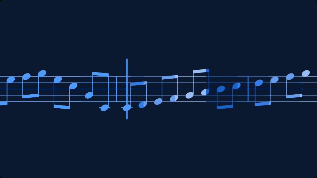 Mono Blue Musical Captions style